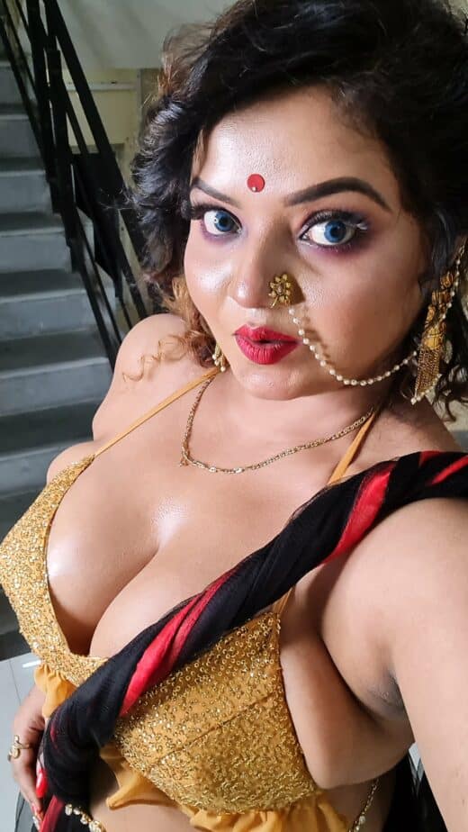 Bengali Busty Model Bridal Look Photos