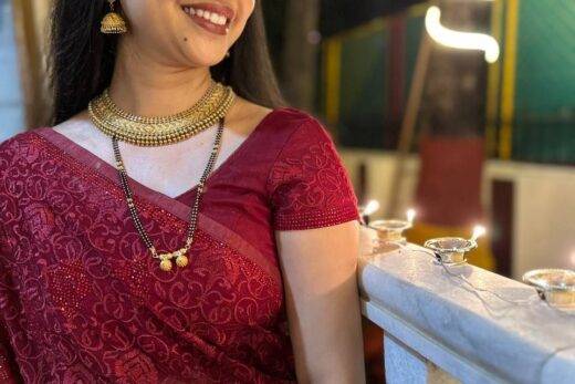 Cuckold Topless Hot And Cute Bhabhi In Red Saree Naked Xxx Pics1